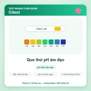 Que thử pH âm đạo – Citest