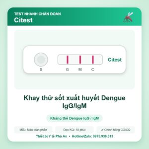 Khay thử sốt xuất huyết Dengue IgG/IgM – Citest