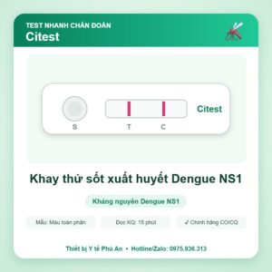 Khay thử sốt xuất huyết Dengue NS1 – Citest