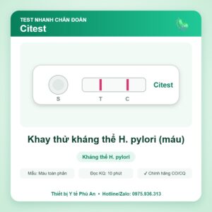 Khay thử kháng thể H. pylori (máu) – Citest