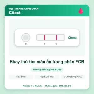 Khay thử tìm máu ẩn trong phân FOB – Citest
