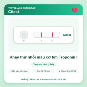 Khay thử nhồi máu cơ tim Troponin I – Citest