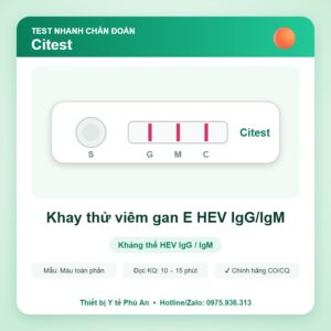 Khay thử viêm gan E HEV IgG/IgM – Citest