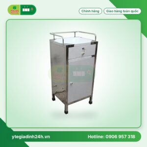 Tủ đầu giường 2 ngăn bằng Inox 201