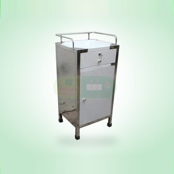 Tủ đầu giường 2 ngăn bằng Inox 201