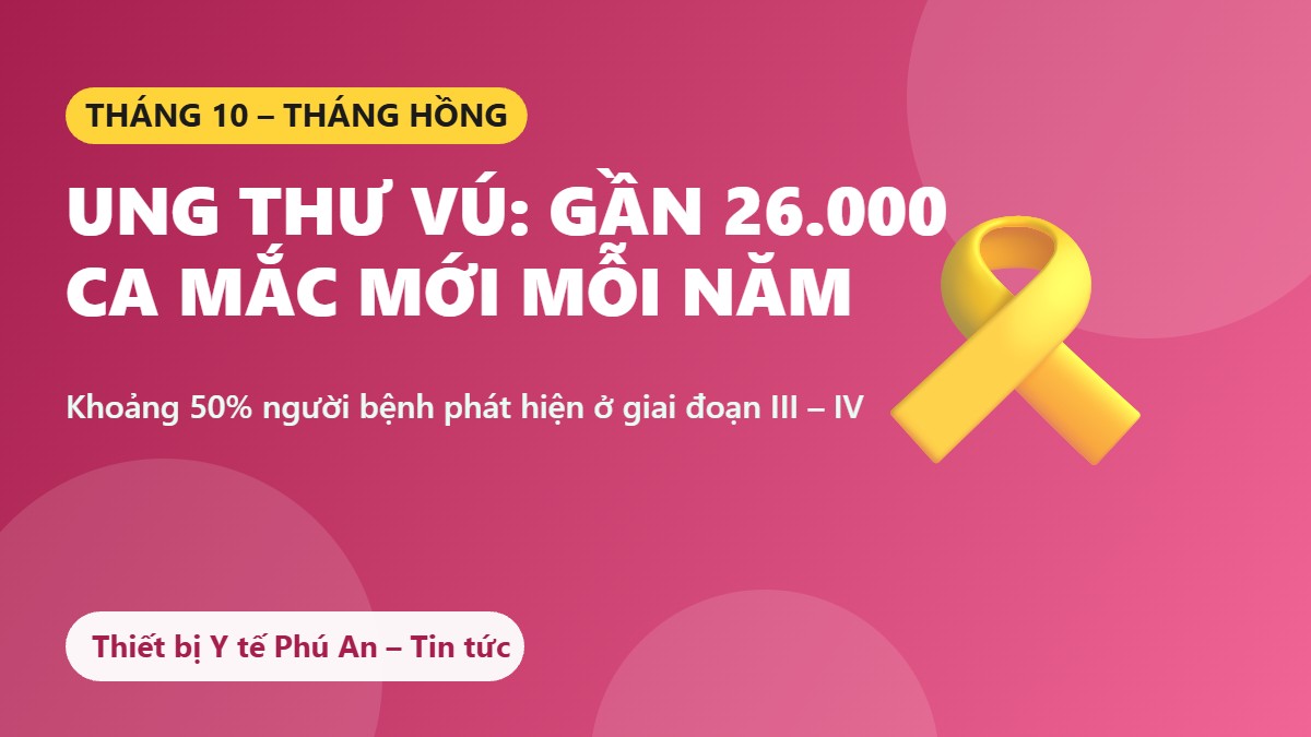 Ung thư vú: Gần 26.000 ca mắc mới mỗi năm, một nửa phát hiện muộn