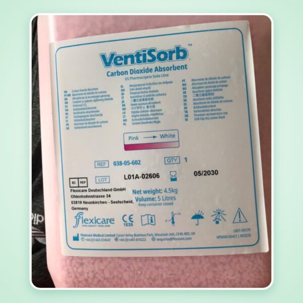 Vôi soda hấp thụ CO2 VentiSorb – Flexicare (can 4,5 kg)