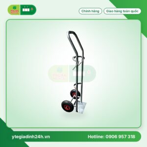 Xe đẩy oxy – dây xích Inox 2 khối